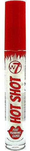 W7 Hot Shot Gloss repulpant – Effet repulpant pour des lèvres plus pulpeuses – Finition transparente, naturelle, haute brillance