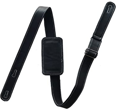 WerKens Genuine Leather Ukulele Strap Adjustable Mandolin Straps Belt, Soft Feel Comfortable Grip Slim Design - Brown - 1.40 inch Wide