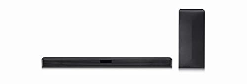 LG DSL4 Soundbar (300 Watt) con subwoofer wireless (2.1 canali, USB, Bluetooth) & Amazon Basics Toslink cavo audio digitale ottico 1 m