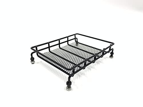KTRC026 R/C Metal roof Luggage Rack for 1/8 1/10 RC Crawler Car for FMS FTX RC LC76 Land Cruiser FJ40 Y60 KM5 KM4 TRX4 D90 Gen9 H8P 4x4 Trucks YIKONG YK4104 YK4107 MJX H8H H12P f150 Bronco
