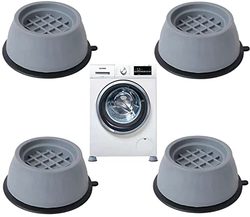 4 Pièces Tapis Anti-Vibration pour Machine à laver,Tampons À Pied Machine À Laver，Pieds Anti-dérapants Lave-Linge,empêchent le bruit de bouger，pour Lave-Linge Réfrigérateur