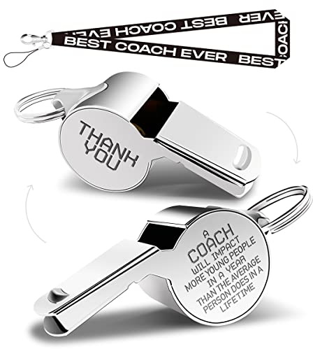 Whistles with Lanyard, Coach Whistle, Football Gifts, Soccer Hockey Basketball Volleyball Baseball Trainer Geschenke für Männer Frauen Lehrer Danke Cheer Coach Geschenk EIN Trainer Wird mehr Junge