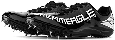 BLBK Spikes Atletismo 8 uñas Unisex Zapatos de atletismo juveniles con clavos y Sprint Hombre Mujer y Niños, Negro , 40 EU