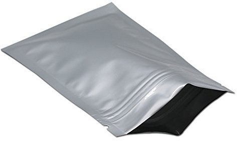 WACCOMT Pack 100 stycken platta Mylar-fickor med dragkedja livsmedel förvaring silver aluminium foliepåsar värmeförseglad med skåra 7 x 13 cm (2,7 x 5,1 tum)