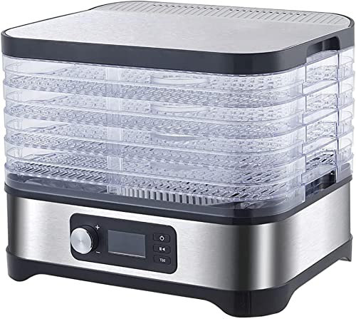 BTURYT Deshidratador de secador de Alimentos Deshidratadores Secador de Frutas de Alimentos con 5 bandejas Grandes para Hierbas, Carne, Carne de Res, Verduras, Comida para Gatos y Perros