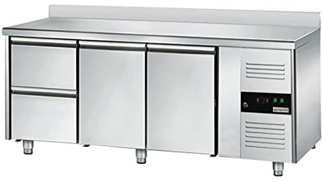 GGM Gastro | KTS187AND#2T#2S | Kühltisch ECO - 1795x700mm - mit 2 Türen & 2 Schubladen & mit Aufkantung