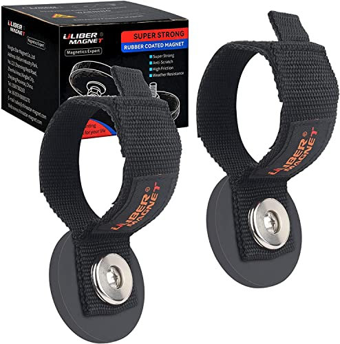 ULIBERMAG Starke Magnethaken, schwerer magnetischer Werkzeugmanager, Magnethalter, Aufhänger, Verlängerungskabel, Schläuche, Kabel, Seile, Werkzeuge, Pickup, RV und Werkstatt (2 Stück)