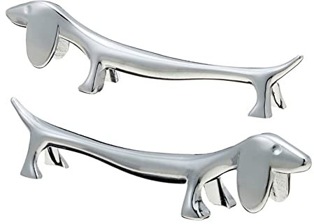 Qikam 12 STÜCKE Besteckhalter Für Tisch, Klei ner Hund Form Besteckhalter Für Messer Gabel Löffel, Messerbänkchen Edelstahl Gabel Stand Löffel Geschirr Rack Halter Utensil Besteck nd