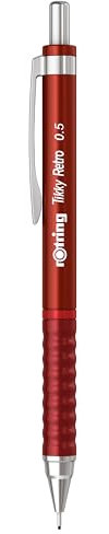 ROTRING Tikky Retro-Mechanismus, Metallic, Rot, 0,5 mm