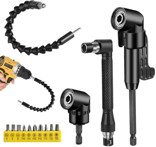 14 Pezzi Trapano Mandrino Kit, Inserto Angolare per Avvitatore, Snodo, Prolunga - Usato Per Lavori Di Costruzione