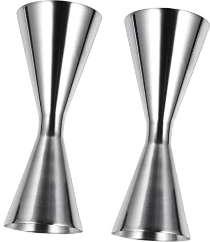 TOPBATHY 2 STK Zweiseitiger Messbecher Cocktailmaß Messgeräte Cocktailbar-kit Messbecher Für Barkeeper Jigger Für Barkeeper Japanische Jigger Messung Doppelkopf Weinmesser Rostfreier Stahl