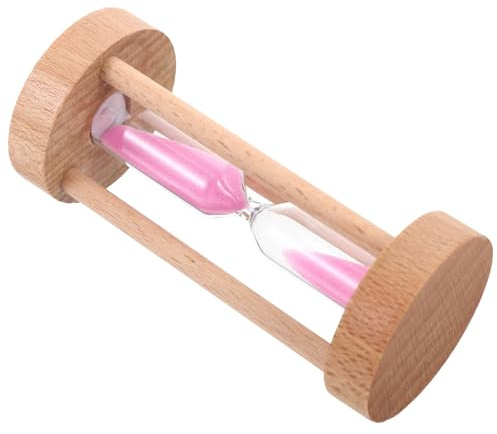 ABOOFAN Sablier en Bois Rose 3 Minuterie pour Décoration Maison et Jeux de Chronométrage en Verre Fait Main Design Moderne Simple