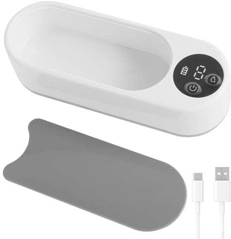 Mamamax Pulitore ad ultrasuoni Occhiali 300 ml 48 KHz, Ultrasonico Cleaner Dentino Professionale 2 tempistica Detergente Gioielli per Dentistico Dispositivo dentale Gioielli Orologio Occhiali Testa di