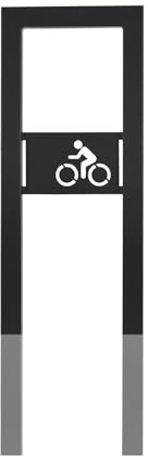 MORIA DESIGN U-Typ Fahrradständer 34 cm Bodenparker für 2 Fahrräder | Mountainbike, MTB, E-Bike, 2 Fahrräder, U-Typ Fahrradanlehnbügel, galvanisiert, pulverbeschichtet, Garage, Garten, Außen