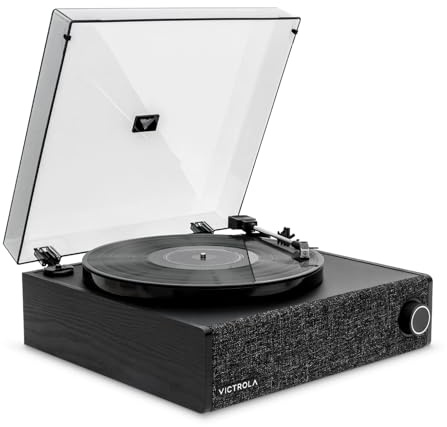 Victrola Eastwood LP – Bluetooth Record Player – 3-Speed Turntable, Audio Technica AT-3600L MM Cartridge, Vinyl Stream Bluetooth Output, Anti-Skip Floating Speaker, RCA & 3.5mm Output System (Black)