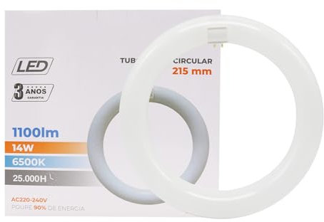 Maxled, Light is Led! T9 Lampadina LED Attacco G10q, Illuminazione 14W Bianco Caldo 6500K 1100lm, Ø21,5cm, Tubo Sorgente Luminosa, PC, Alternativa Alle Lampade Fluorescenti T9, No Bisogno Starter