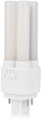 Bright Source LED PL-T Retrofit Compact Bulb, CFL Replacement, G24 4-pin Socket Base, 8W, 960lm, IP44, 3CCT Adjustable Light Colour 3000K 4000K 6000K, for Direct Mains Installation Only