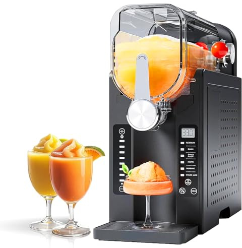HNBYLMM Macchina Granita per la Casa, Macchina per Bevande Ghiacciate, per Cocktail, Frappé, Milkshake, Succhi Ghiacciati, Senza Ghiaccio, Autopulente, 6 Programmi Preimpostati, 1.6L Macchina Granite