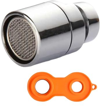 Culinavog 2 Stück Wassersparer Für Wasserhahn, Wasserhahn Aufsatz Und Abs-Bubbler-Schlüssel, 360 Grad Schwenkbarer wasserhahn-Strahlregler M2, Mischdüse Mit Edelstahl Und ABS Filter