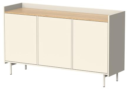Vicco Kommode Velina, Creme, 140 x 82 cm | mit 6 Fächern, geeignet zur Aufbewahrung von Kleidung und Haushaltsgegenständen