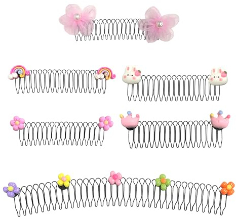 6 Pettini Per Capelli Rotti Creativi, Design Fisso A Molla, Elementi Per Lo Styling Carini, Adatti Per La Finitura Dei Capelli Dei Bambini.