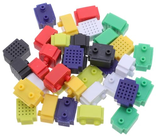 VANZACK 35pcs Mini Solderless Breadboard Kit PCB Circuit Board Set for DIY Electronic Experiments Coding Projects 7 Colors, Universal Universal Project Board for Beginners and