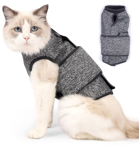 Pet Anxiety Jacket, Occupiedpet,Calming Vest with Adjustable Hook and Loop | Suitable for Cats and Dogs, Soft Polyester Cotton Blend Fabric for Stress Relief During Thunder Fireworks and Travel（M)