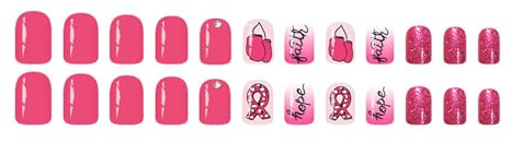24 Con Finitura Glitterata Design a Nastro Soluzione Da Indossare Rapidamente Per Uno Stile Frenetico Unghie Finte Facili Da Applicare Senza Colle
