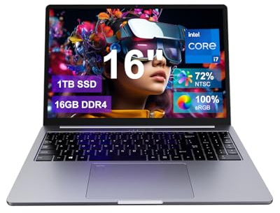 Ninkear N16 Pro Ultradünn Laptop, Core i7 12700H, 16GB DDR4, 1TB SSD, 16 2.5K Ultragroß Display, WiFi 6 & BT 5.2, Stabile WLAN-Verbindung Laptop – Für Arbeit & Treffen & Gaming
