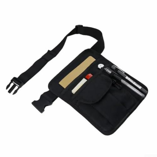 Waiter Waist Bag Heavy Duty Nylon Money Holder with Pen Slot for Restaurant Workers - Comfortable Waist Pouch 20x2.5cm