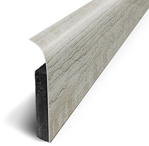 3M - Plinthes Adhésives (lot de 5) - Pin Scié Blanc - Long.120 cm x Haut.7 cm x Ep. 1.1cm (Ref: D180504D)