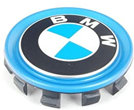 Original BMW Nabenabdeckung Nabendeckel Mittellochdeckel mit blauem Ring