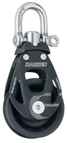 Harken Block Element Einfach/Wirbel Réa de 45 mm Pour Cordage jusqu'à 12 mm
