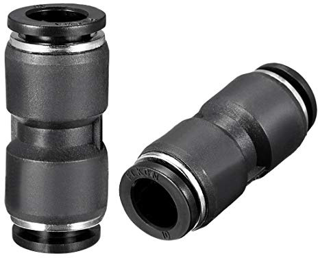 sourcing map Plastic Straight Union Push to Connect Tube Fitting 10mm OD Push Fit Lock 10pcs