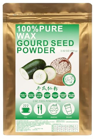 Plant Gift 100% Pure Wax Gourd Seed Powder 冬瓜仁粉 Natural Powder, Great Flavor for Drinks, Smoothie, Yogurt, Baking, Cookies, Non-GMO Powder, No Filler, No additives 100G/3.25oz