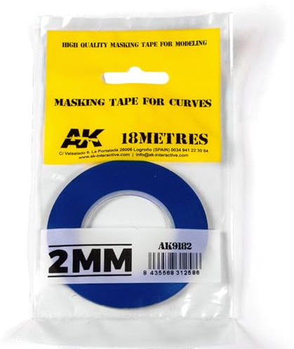 AK Interactive - Masking Tape for Curves 2mm Wide - 18 Metres Length - AK9182