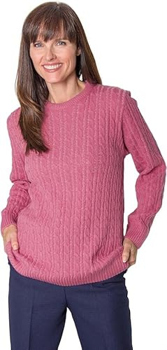 Fashion Friendly Ladies' Round Neck Cable Jumper