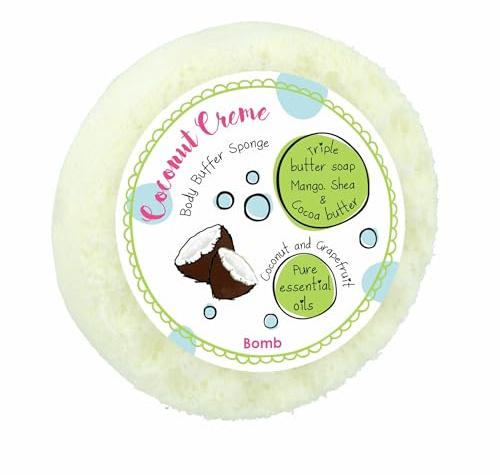 Bomb - Coconut Cream Body Buffer Sponge 200g - 3in1 Seifenschwamm