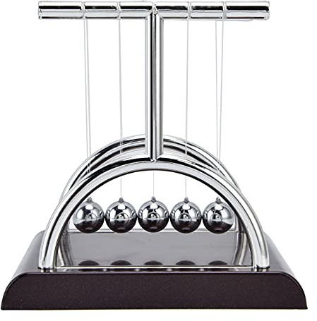 Newton's Balance Ball, Classic Pendulum, Physics Desk Toy | Science gadget, stress relief, demonstrates energy conservation, Decorative Gadget for home, office decor