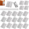 30 Piezas Bisagras de Pecho de Madera,1 Pulgada Bisagras Plegables de Calidad para Puertas Cocina,Bisagras de Acero Inoxidable para Puertas,pequeñas Bisagra para Muebles,Armario (120 Piezas Tornillos)