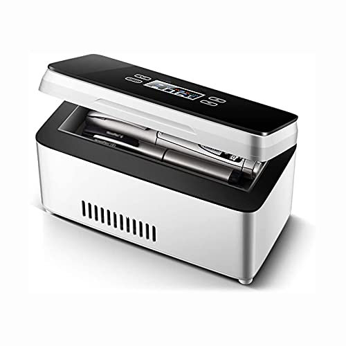 Frigoríficos Caja enfriadora de insulina portátil, mini enfriador de insulina, batería y bolsa de 13000 mAh, para automóvil, viaje, refrigerador para medicamentos en el hogar, mantenimiento del e