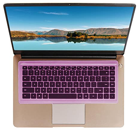 SDTEK Film Protecteur de Clavier en Silicone Universel Compatible avec Ordinateur Portable 15-17 Pouces, Ordinateur Portable, Netbook, chromebook (Violet)