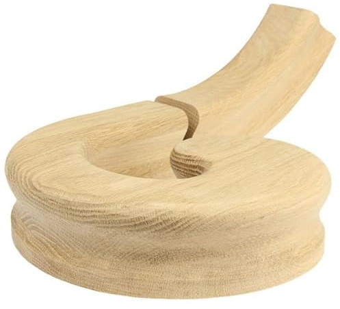 Jackson Woodturners Oak HR Handrail Right Hand Volute with Up Ramp