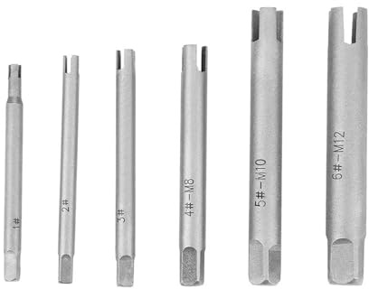 Garosa Kit extracteur vis cassée 6pcs | Kit de 6 extracteurs de vis cassée en acier, tarauds pour retrait de vis dénudées