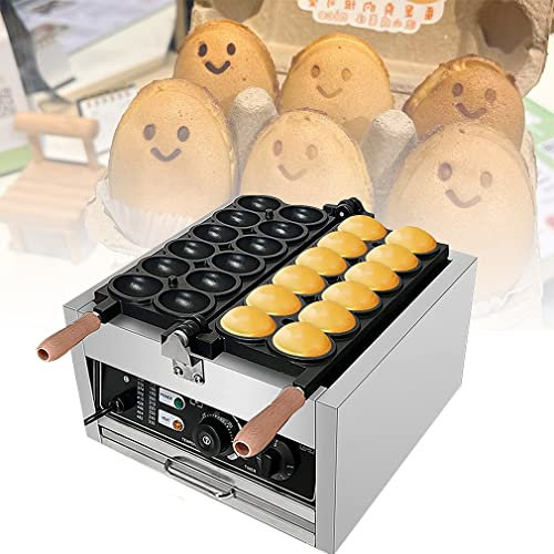 Commercial Bubble Waffle Maker, 1800 WElectric Non Stick Egg Waffle Machine, Egg Waffle Maker Waffle Ball Machine, Non-Stick Coated Plates, 50-300 Celsius Adjustable Temperature with Timer