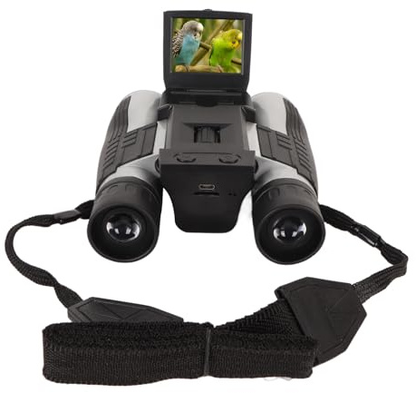 Digitales Fernglas 12x32 mit Kamera und 2-Zoll-LCD-Display, 1080P/5MP Video-Fotorecorder für Vogelbeobachtung, Jagd, Fußball, Konzerte und Geschenke
