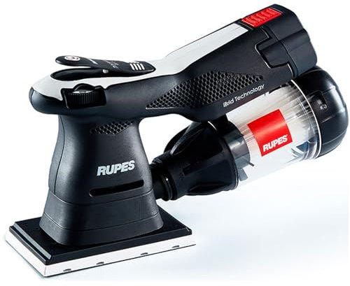 iBrid HSE73/BLX Mini lijadora manual con Orbital de 2 mm, batería de 18 V, Carpeta Bigfoot, disco de lijado rectangular, 80 x 130 mm, kit, cargador de 2 baterías, filtro, maleta, Mod 2024, iBrid