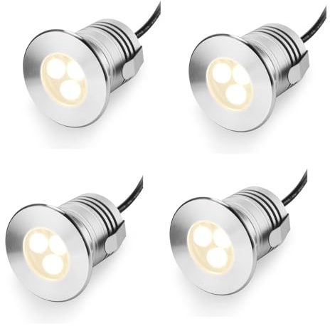 LED Unterwasserlicht - Wasserdichtes Einbaulicht, Mini 3W LED Unterwasser-Poolbeleuchtung, 12V-24V DC IP68 Wasserdichtes Unterwasserlicht, Für Eingebaute Schwimmbecken Und Springbrunnen(Cool White-600