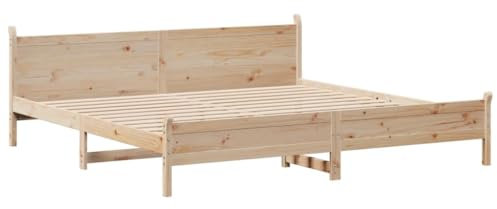 vidaXL Sängram utan madrass 200x200 cm massiv furu, sängbotten, dubbelsängsram, sängram i massivt trä, sovrumsmöbler, sängram i trä, plattformssängram