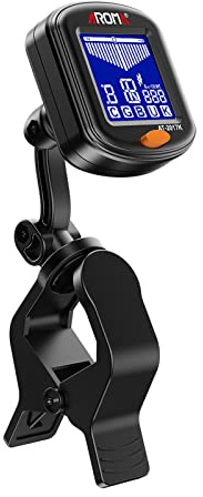 SHUAIGUO Clip-on Tuner Mini tragbares digitales Stimmgerät Multifunktions-LCD-Display drehbarer Clip für chromatische Gitarre Bass Ukulele Kalimba